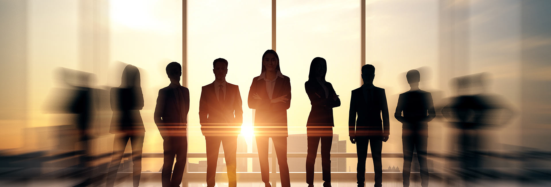 A leadership team working together toward a shared vision
