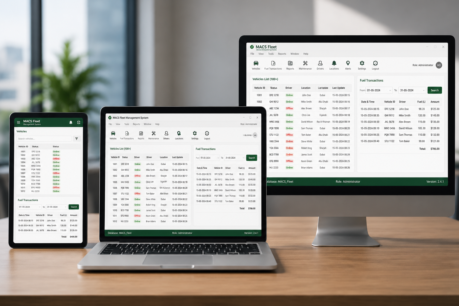 METASMART fuel management platform displayed across devices