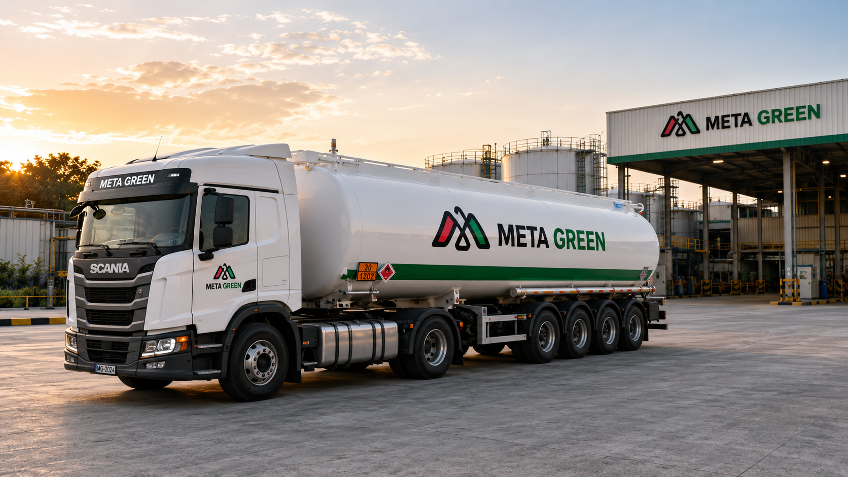 Meta Green road tanker