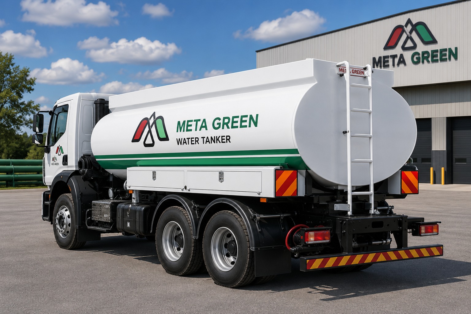 Meta Green water tanker truck